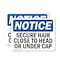 Signmission Secure Hair Close To Head Or Under Cap, 14 in W x Rectangle, Plastic OS-2PACK-NS-P-1014-L-16548 - alternate 1